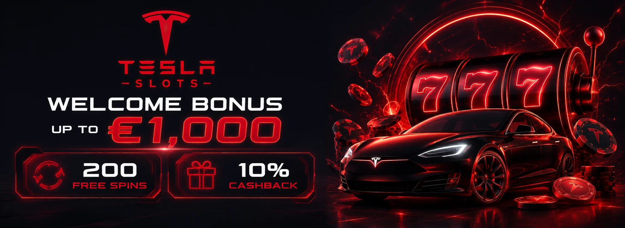 Tesla Slots welcome package — Tesla Slots